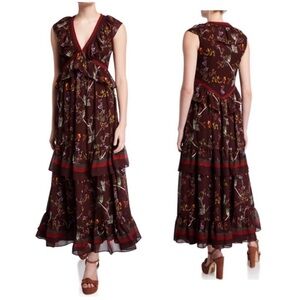 Max Studio Women’s Floral Maxi Dress Sz M Tiered